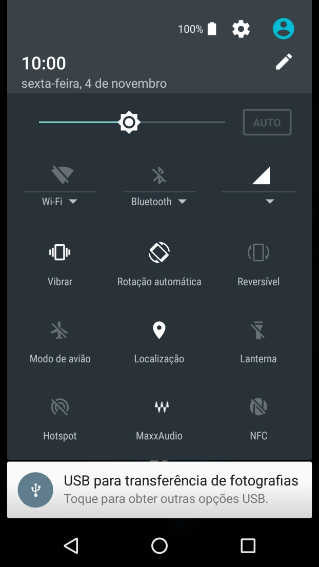 Prima o ícone de definições.