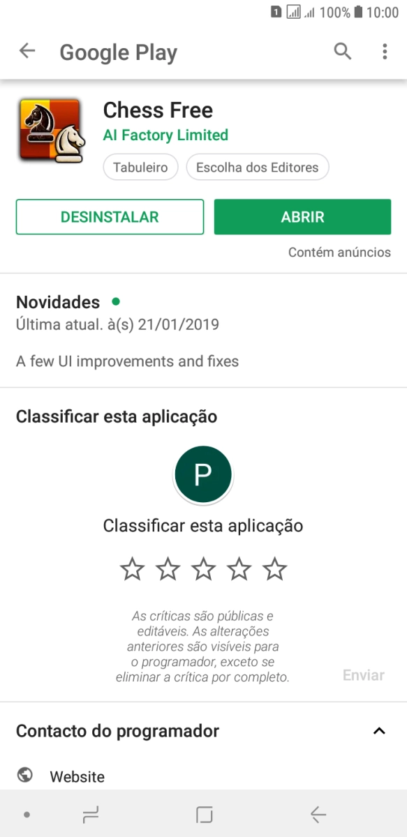Prima DESINSTALAR.