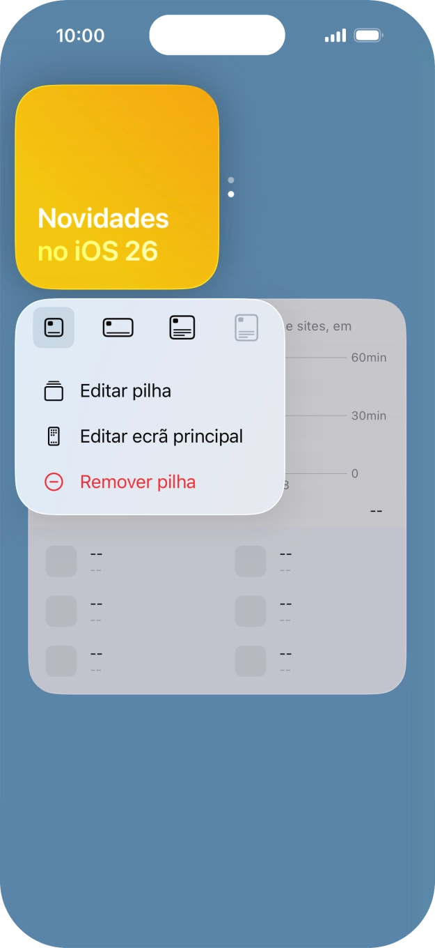 Prima Editar pilha.