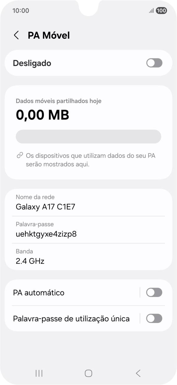 Prima Nome da rede.