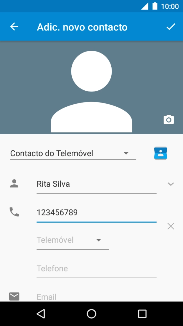 Prima o ícone para guardar.