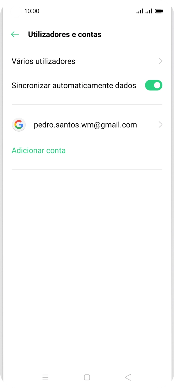 Prima a conta pretendida.