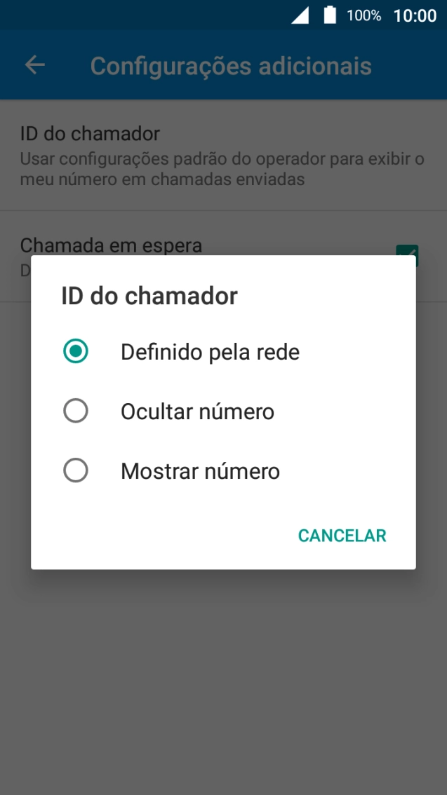 Prima Mostrar número para ativar a visualização do seu número.