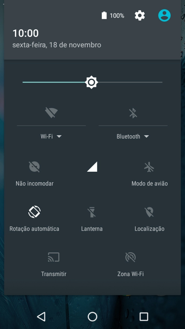 Prima o ícone de definições.