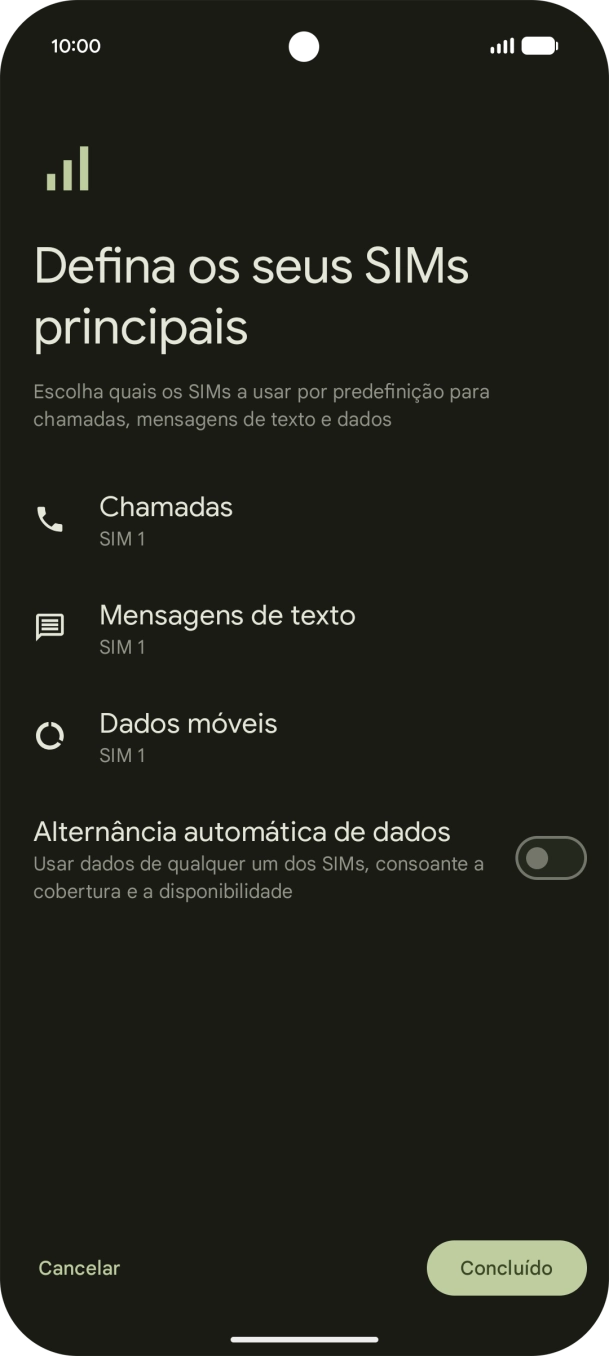 Prima Concluído.