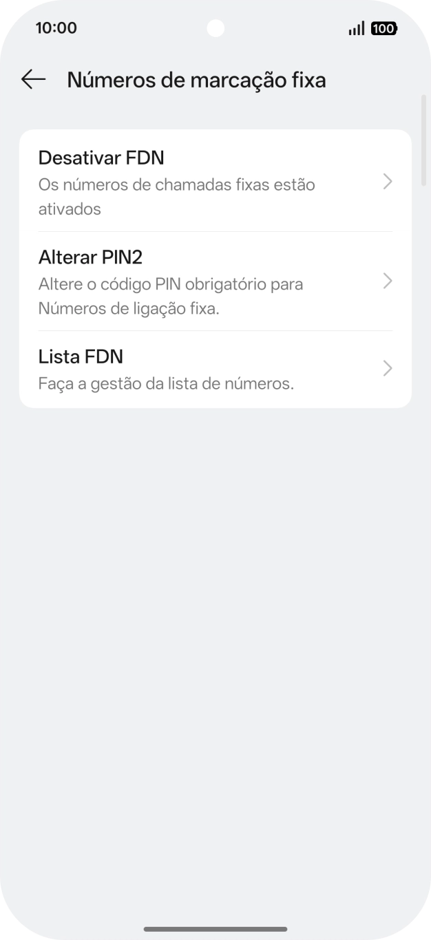 Prima Desativar FDN.