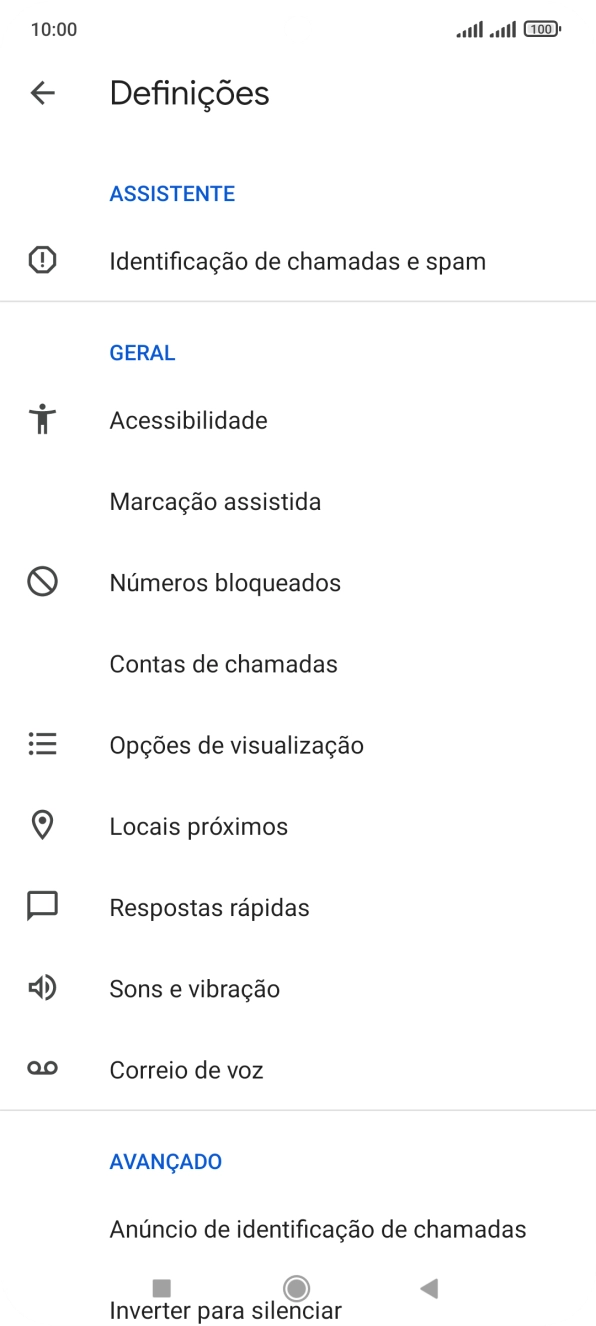 Prima Correio de voz.