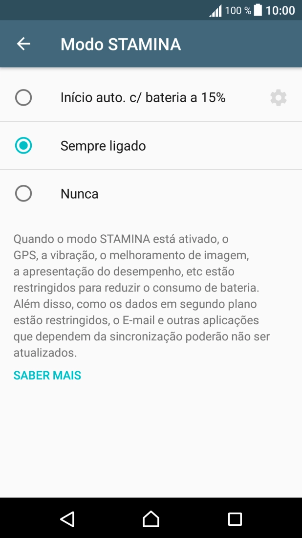 Prima a tecla de início para terminar e voltar ao ecrã inicial.