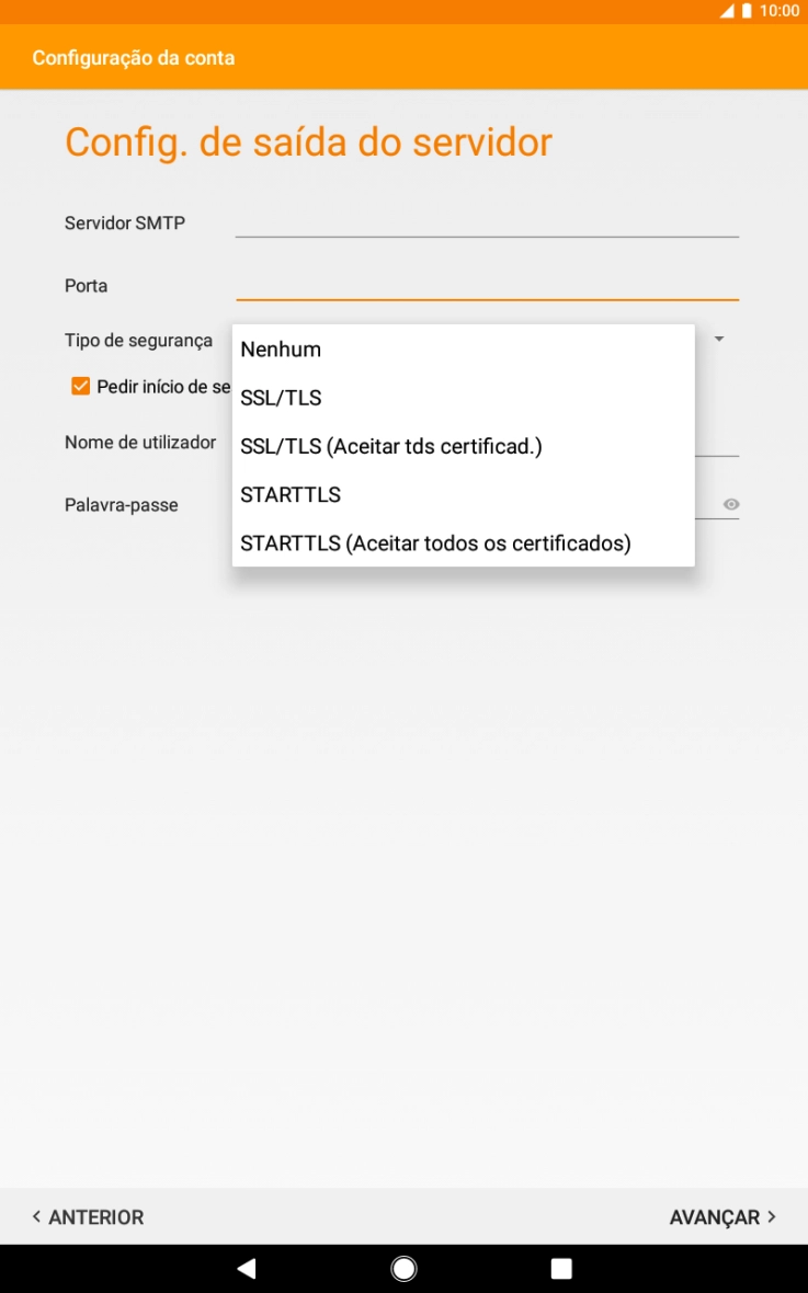 Prima Nenhum para desativar a função.