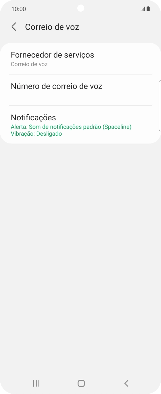 Prima Número de correio de voz.