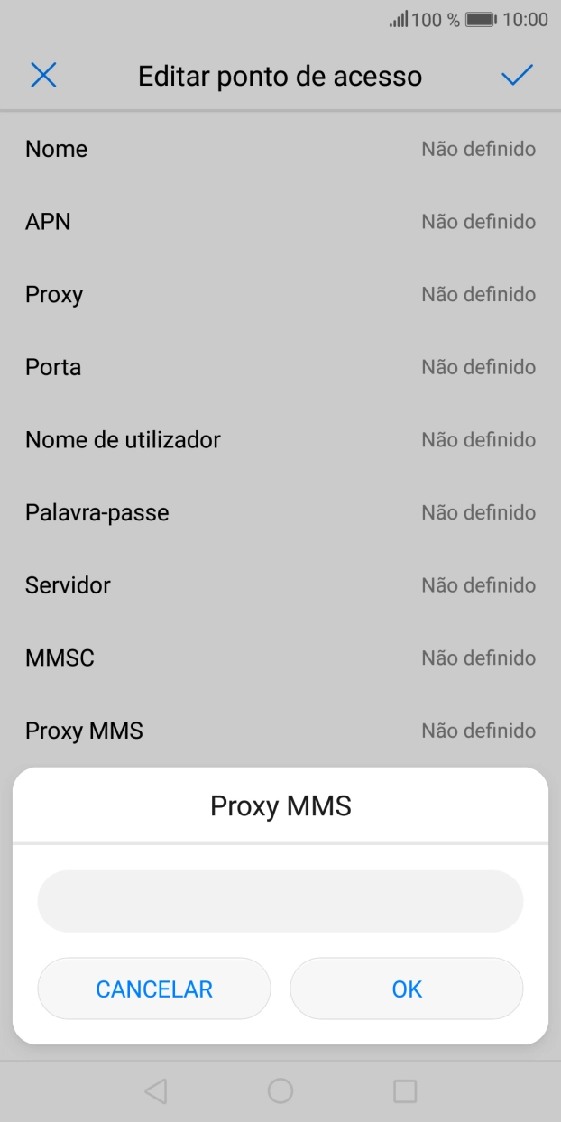 Introduza iproxy.vodafone.pt e prima OK.