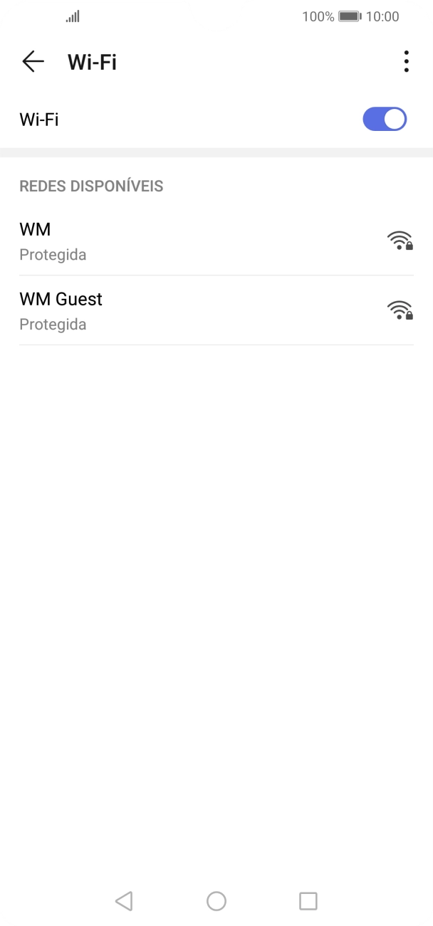 Prima o ícone de menu.