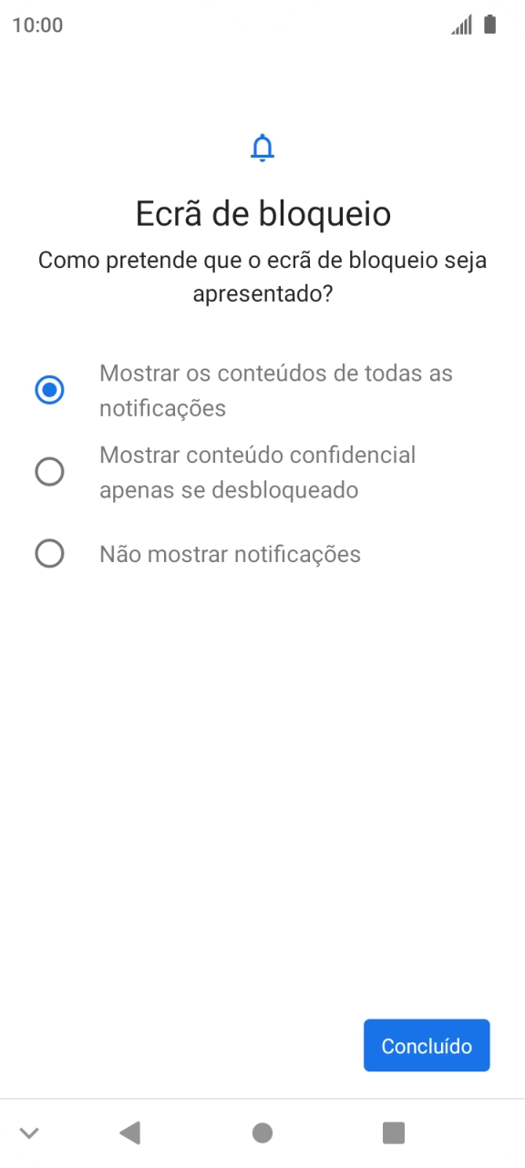 Prima Concluído.