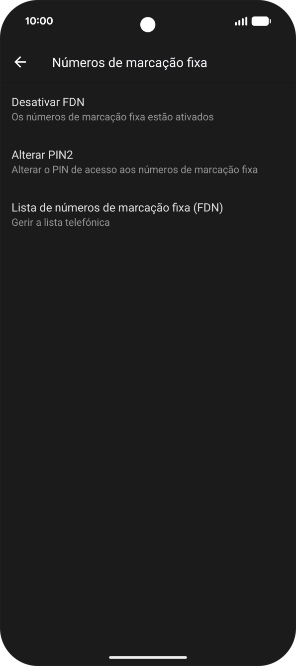 Prima Desativar FDN.
