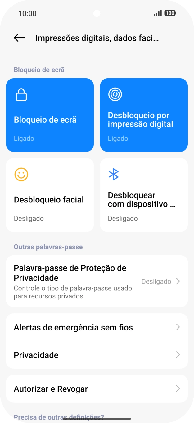 Prima Bloqueio de ecrã.