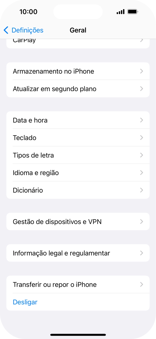 Prima Transferir ou repor o iPhone.