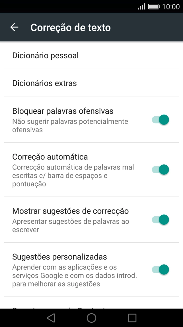 Prima a tecla de início para voltar ao ecrã inicial.