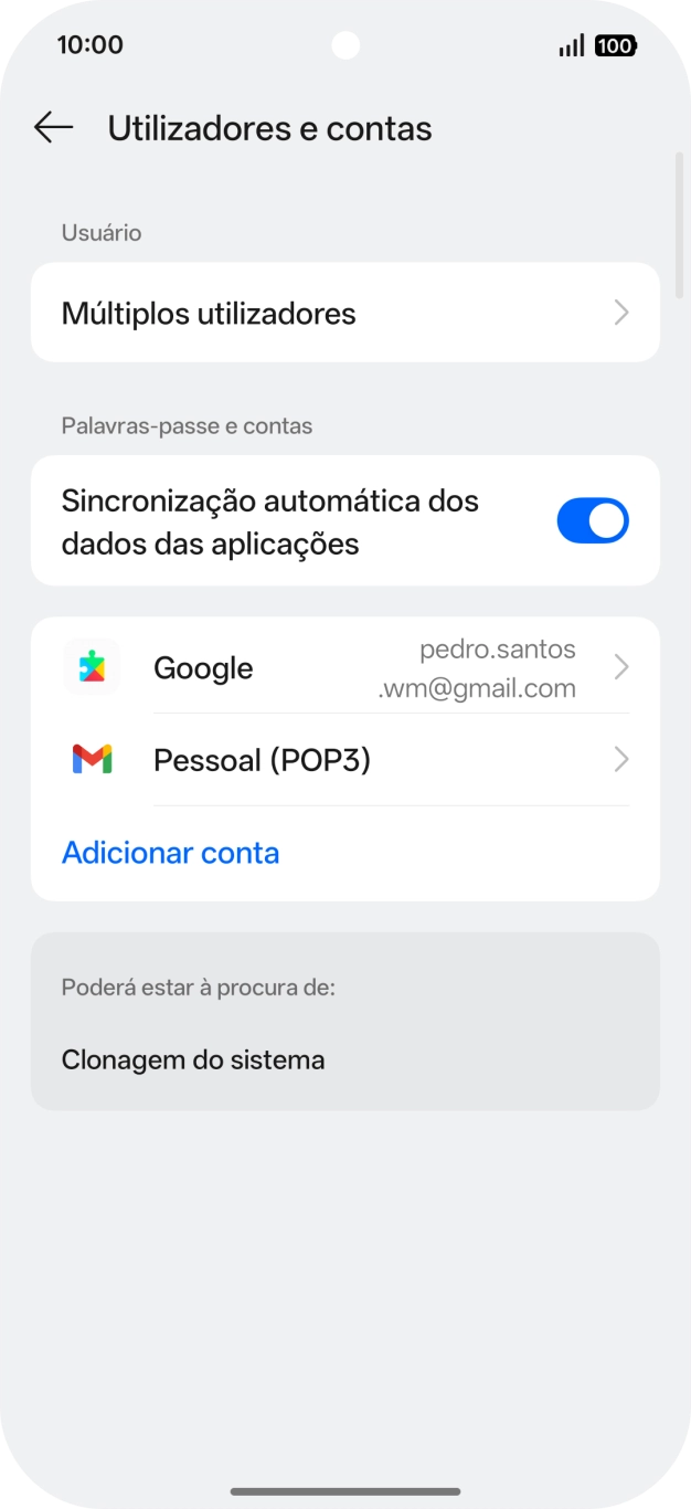 Para voltar ao ecrã inicial, deslize o dedo de baixo para cima a partir da base do ecrã.