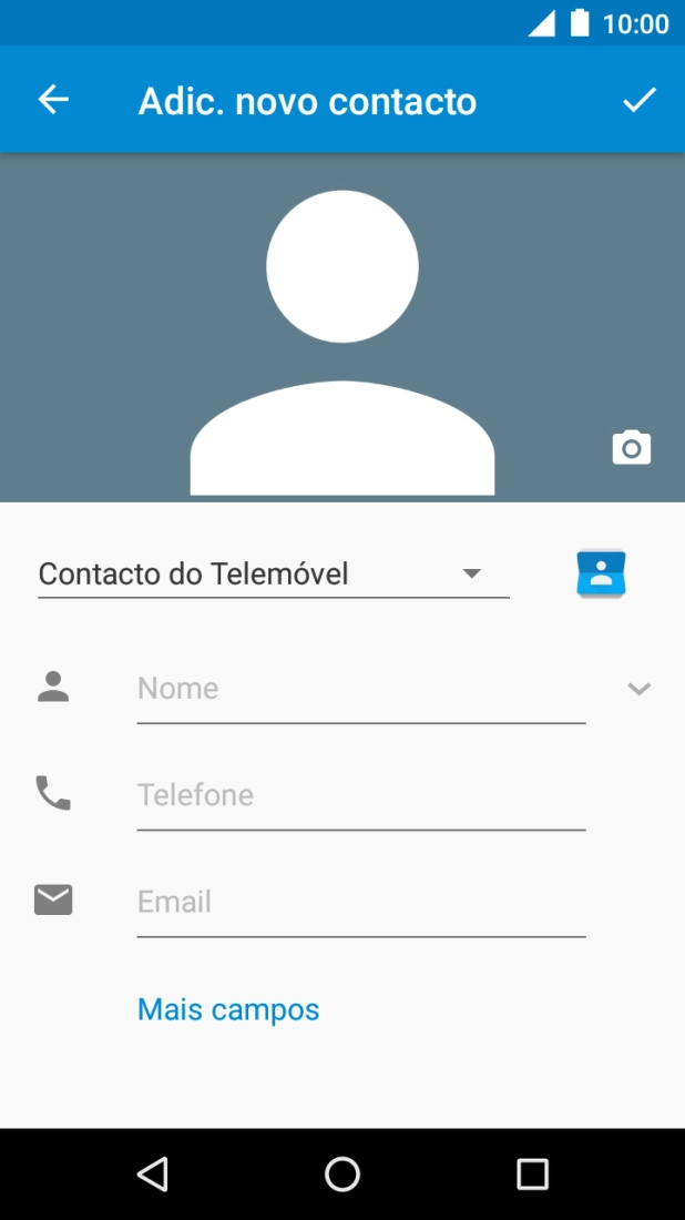Prima a lista suspensa da lista de contactos.