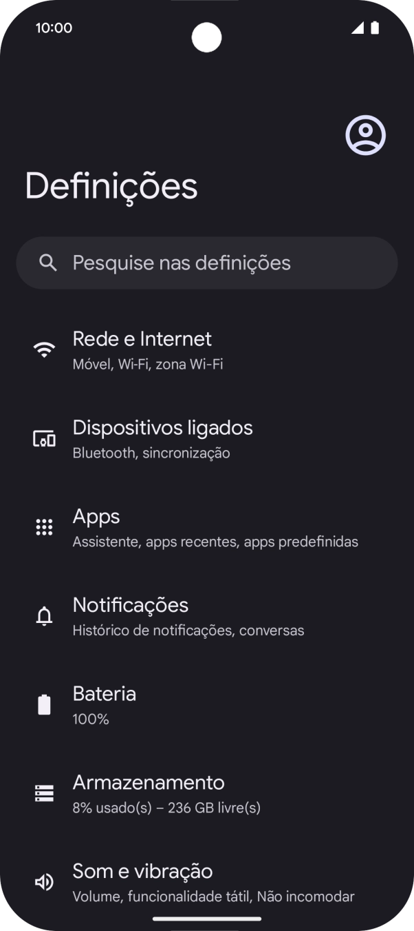 Prima Dispositivos ligados.