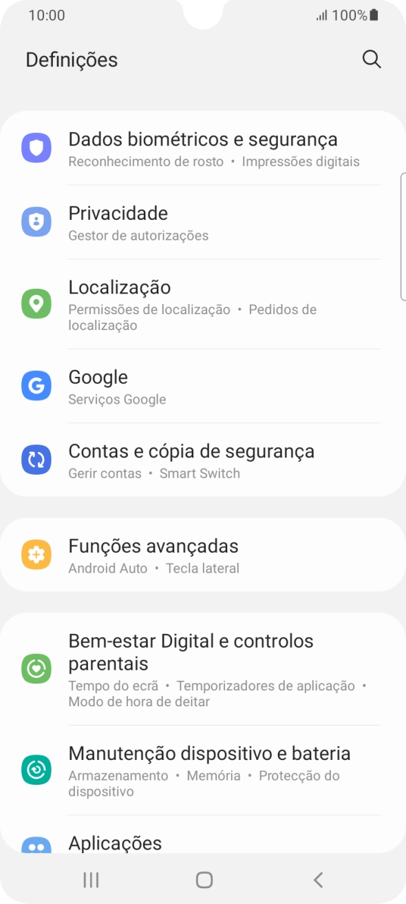 Prima Contas e cópia de segurança.