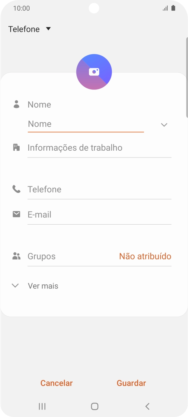 Prima a lista suspensa da lista de contactos.