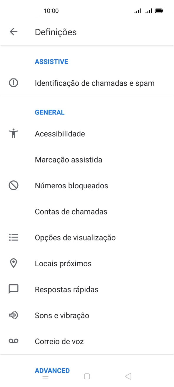 Prima Correio de voz.