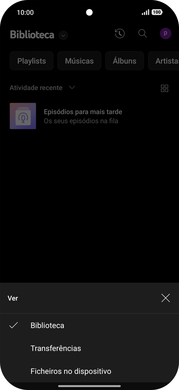Prima a categoria pretendida e dirija-se ao ficheiro de música pretendido.