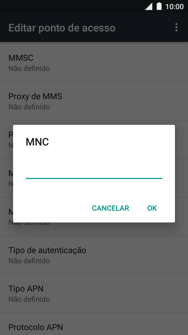 Introduza 01 e prima OK.