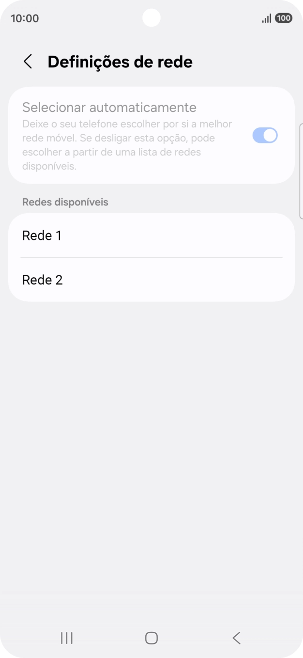 Prima a rede pretendida.