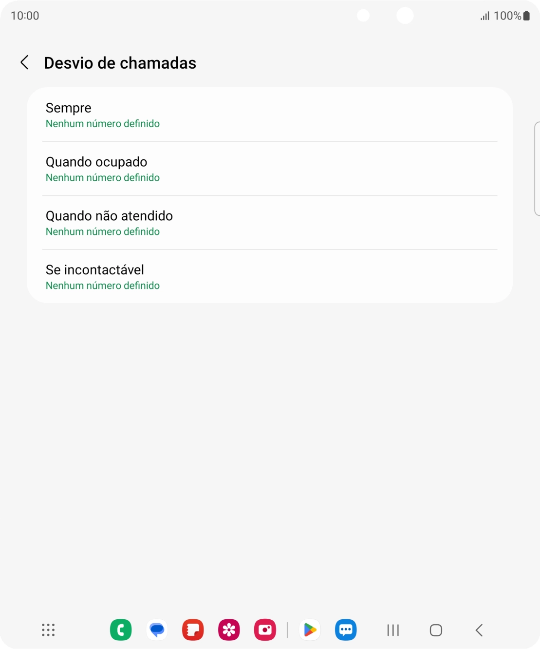 Prima o tipo de desvio pretendido.