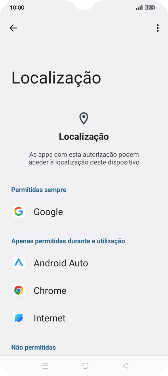 Prima a app pretendida.