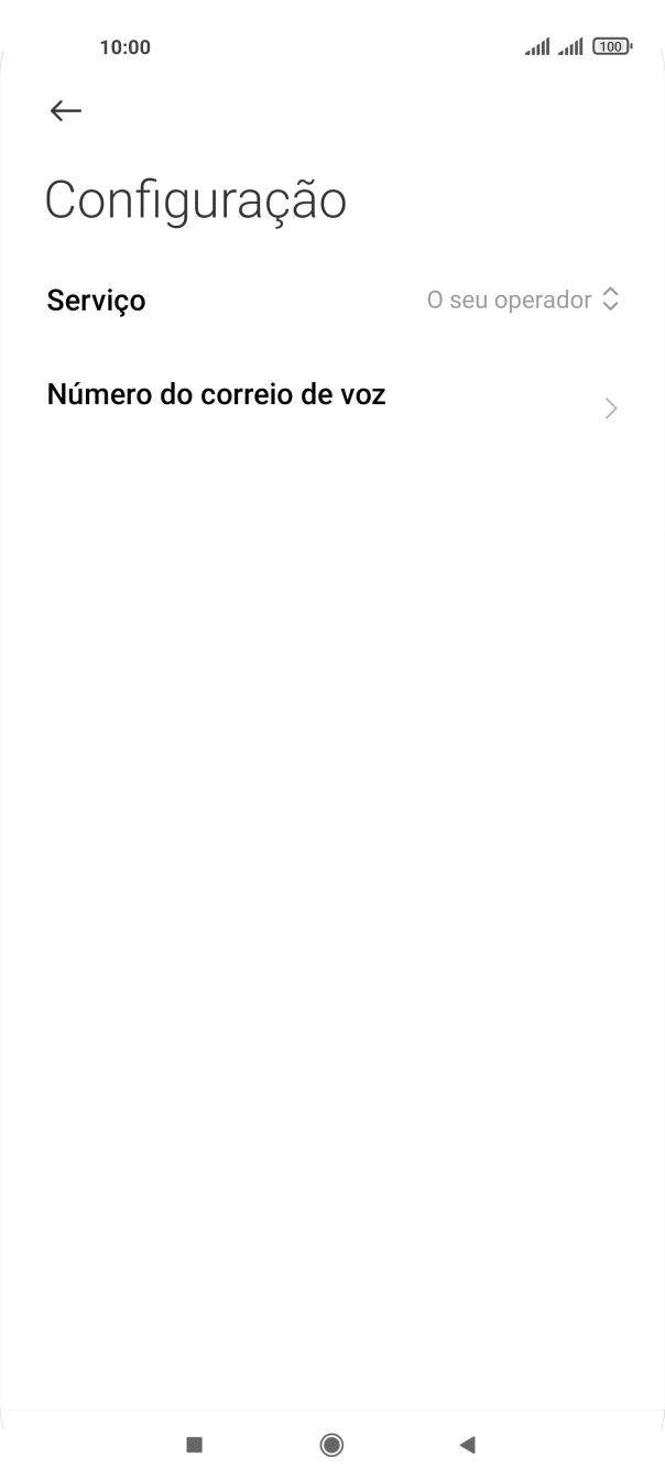 Prima Número do correio de voz.