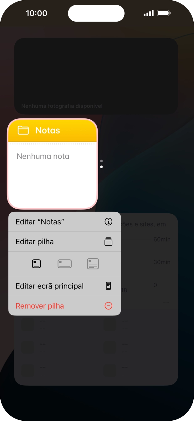 Prima Editar pilha.
