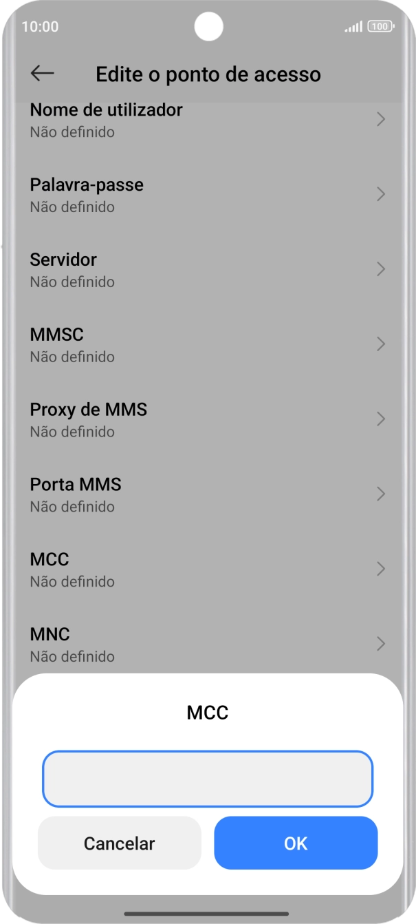 Introduza 268 e prima OK.