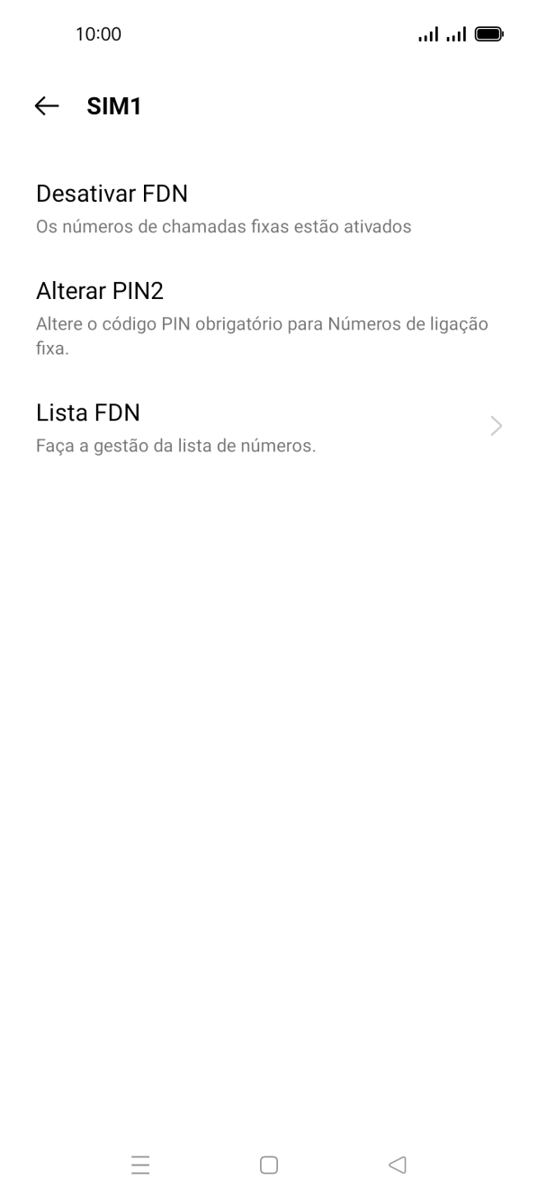 Prima Desativar FDN.