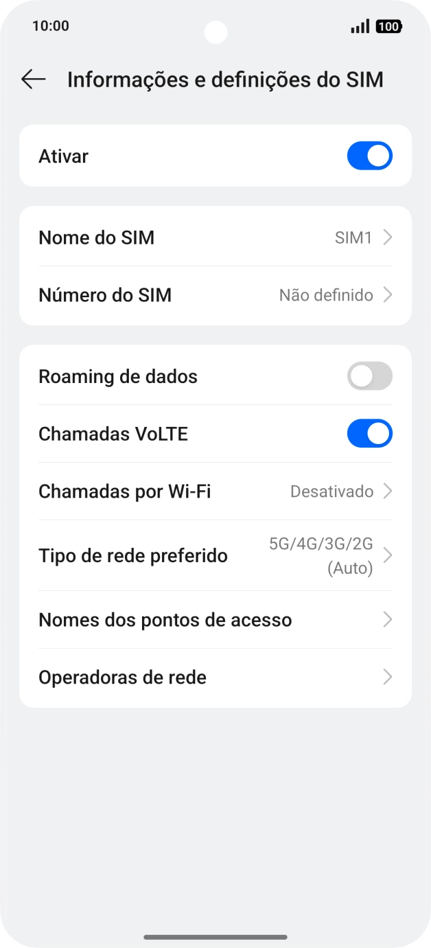 Prima Nomes dos pontos de acesso.