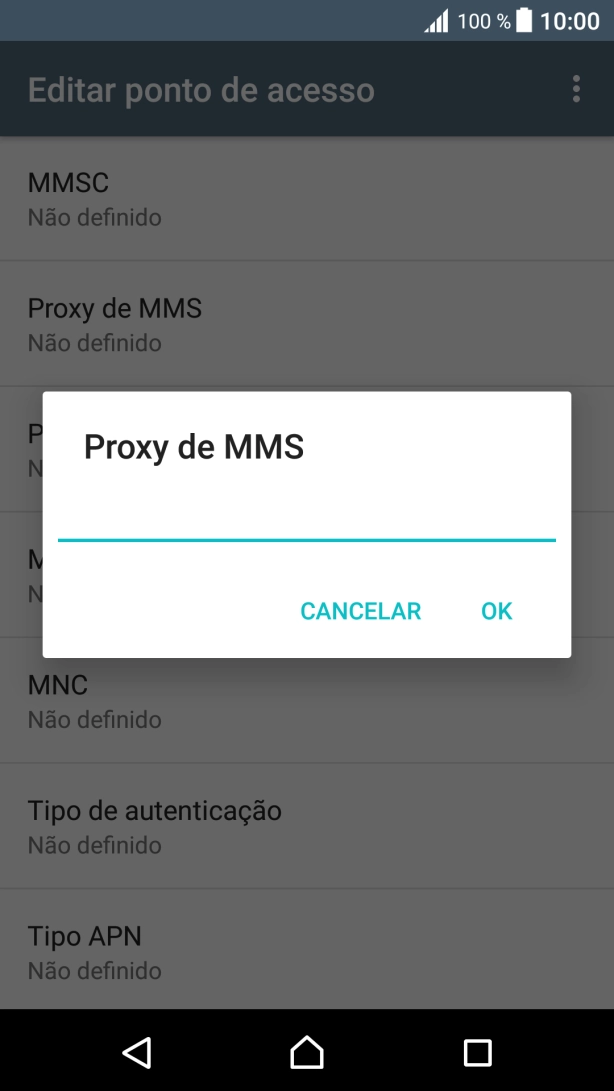 Introduza iproxy.vodafone.pt e prima OK.