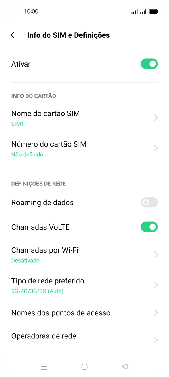 Prima Nomes dos pontos de acesso.