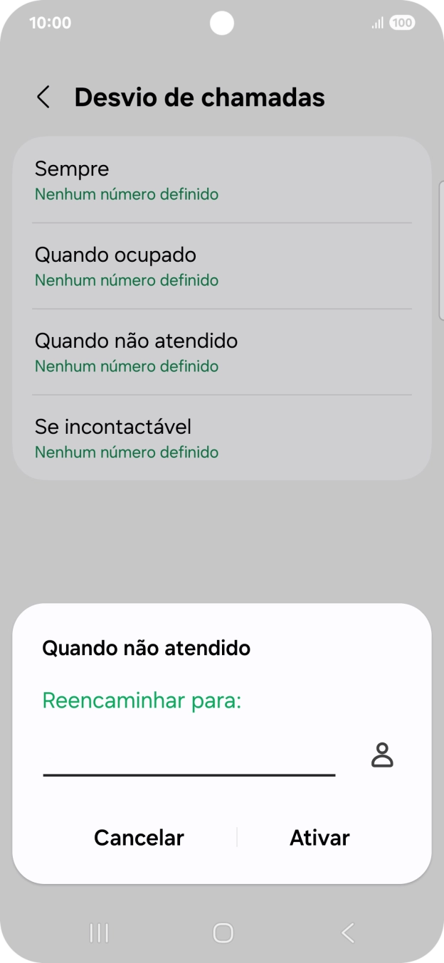 Introduza 123 e prima Ativar.