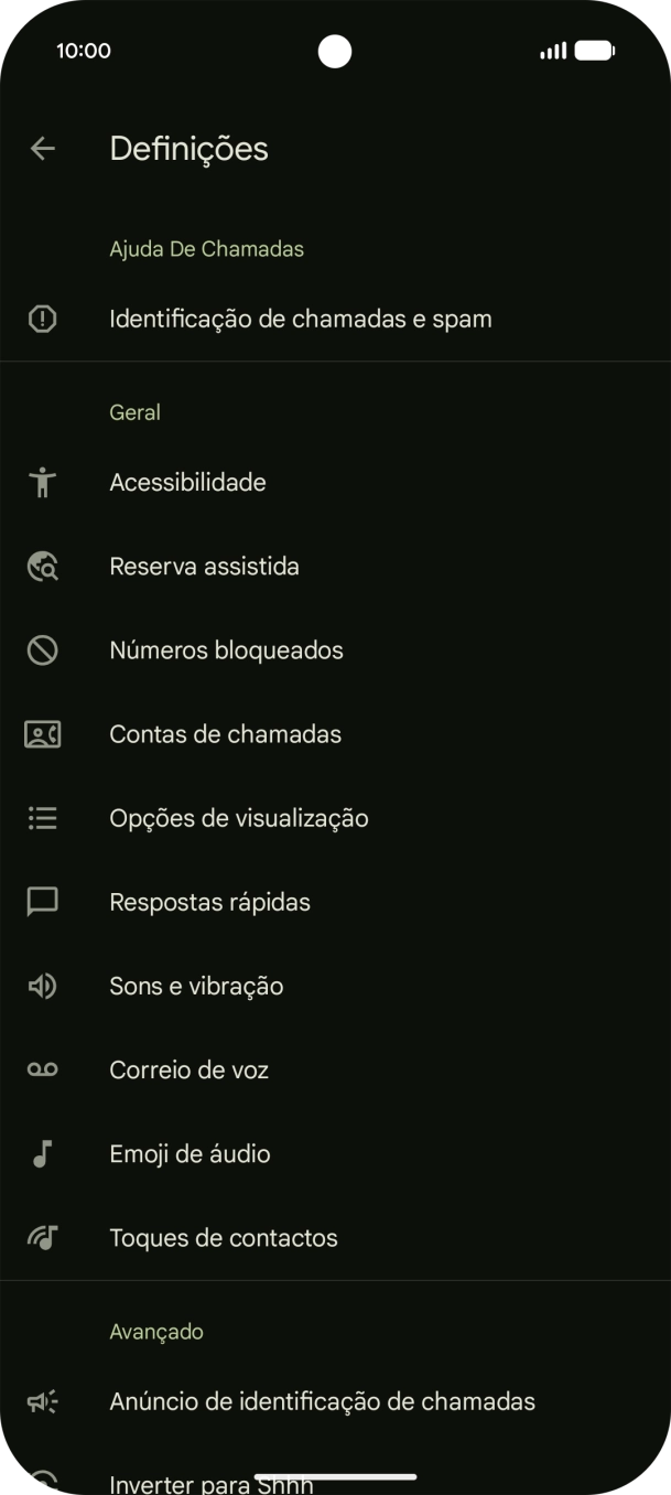 Prima Contas de chamadas.