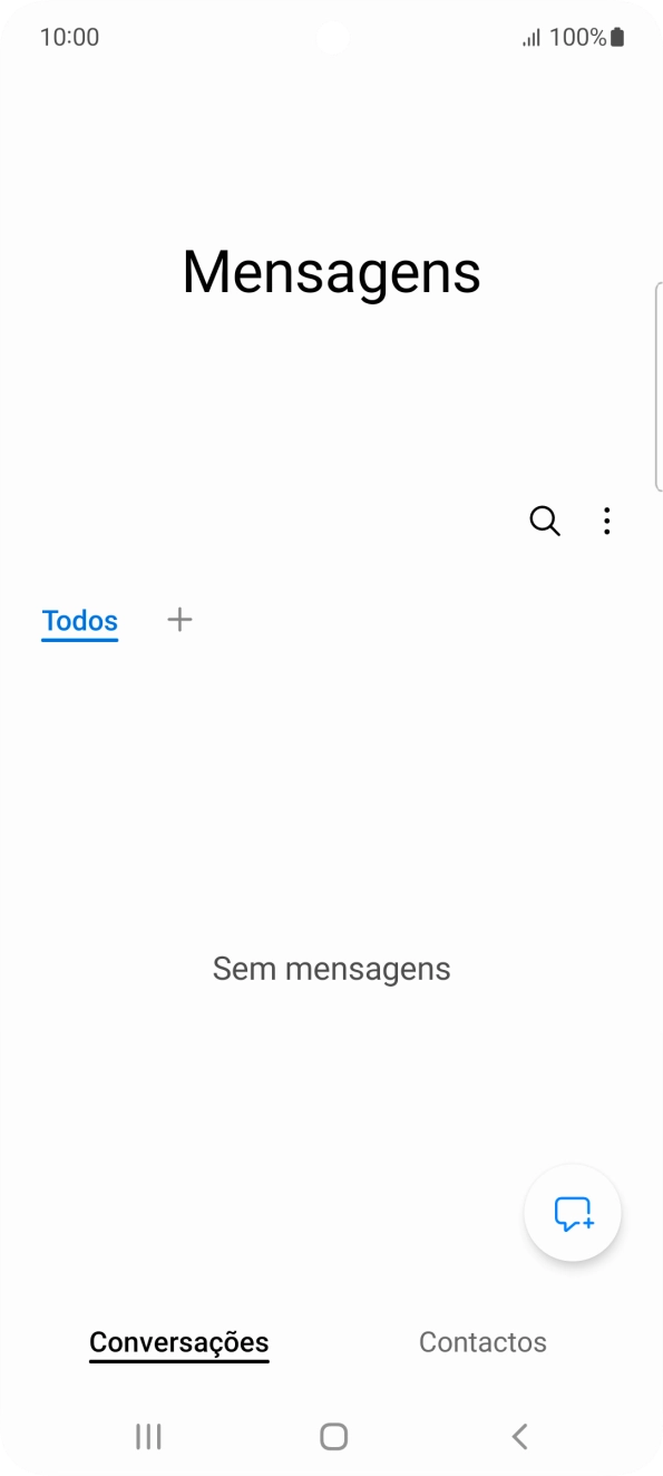 Prima o ícone de nova mensagem.