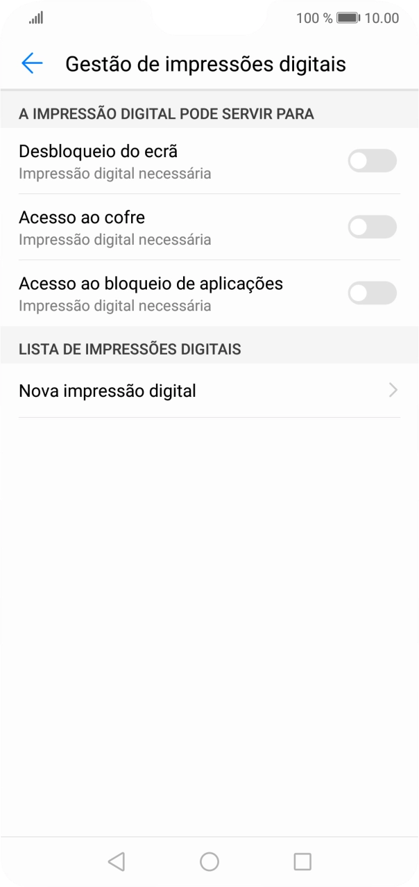 Prima Nova impressão digital.