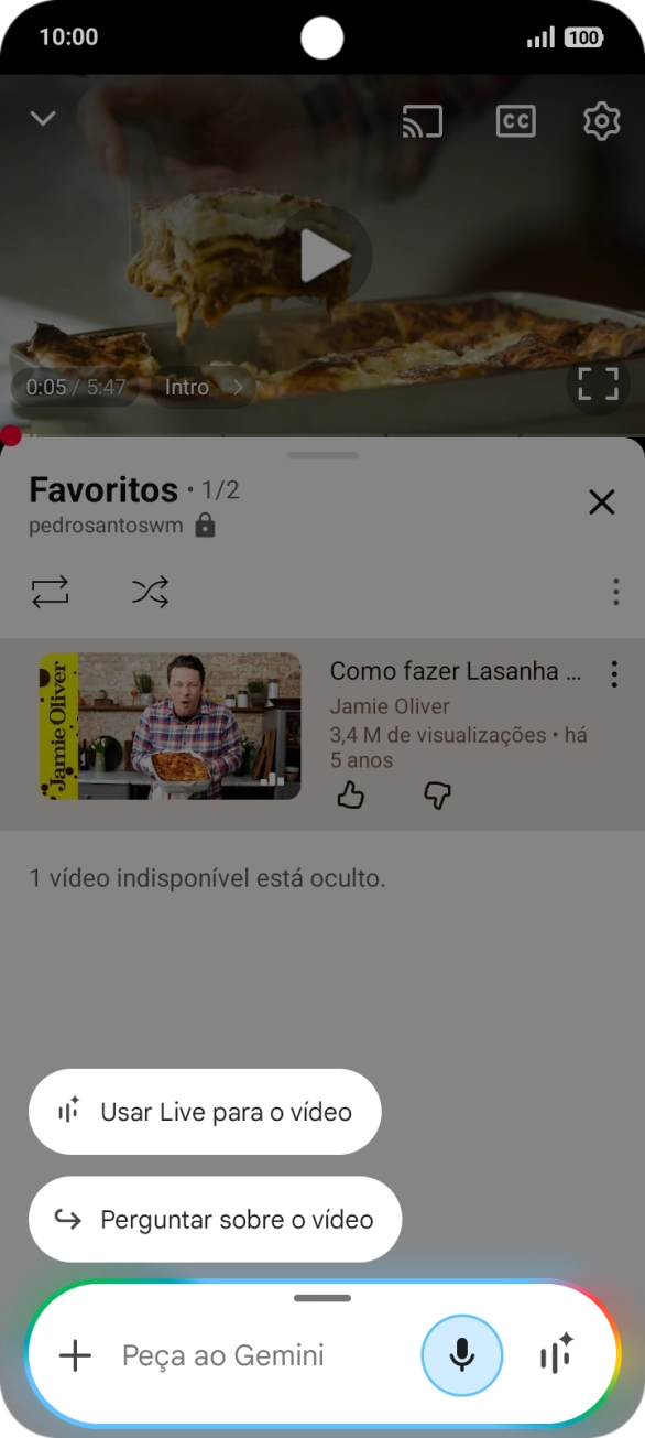 Prima Perguntar sobre o vídeo.