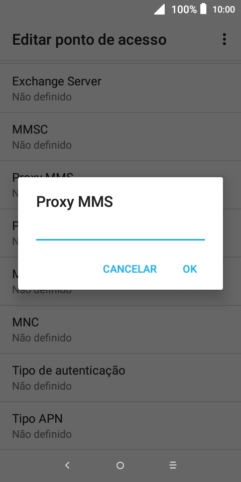 Introduza iproxy.vodafone.pt e prima OK.