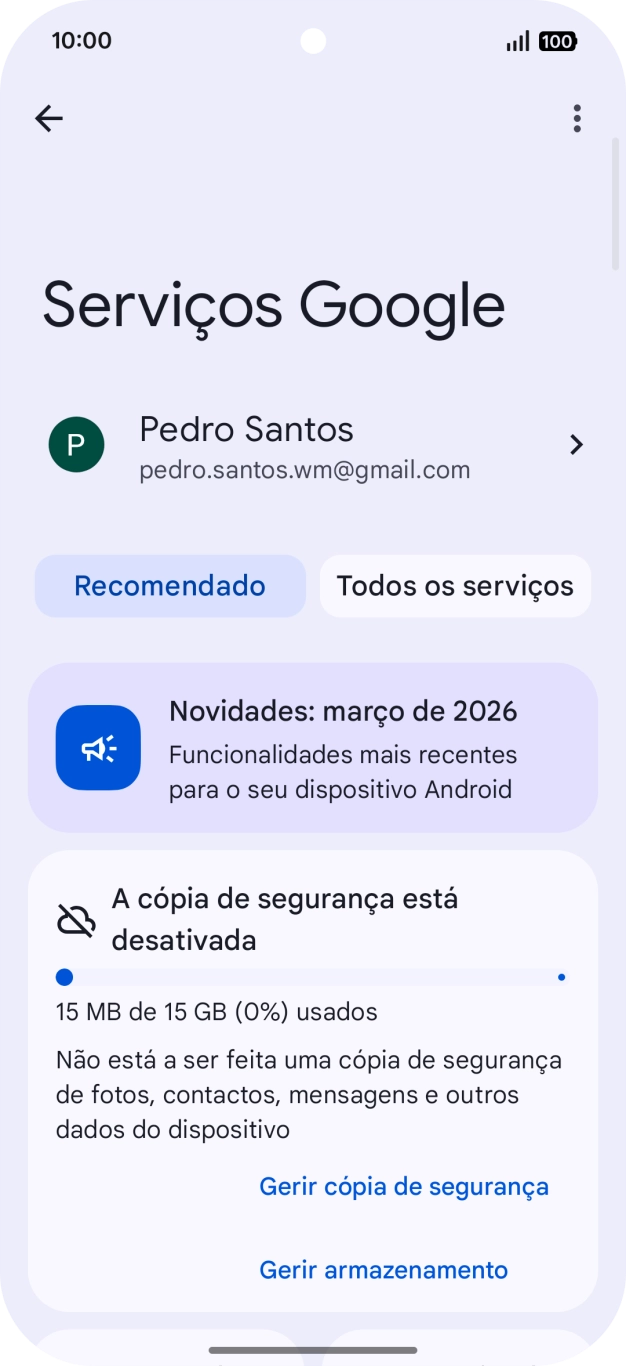 Prima Todos os serviços.