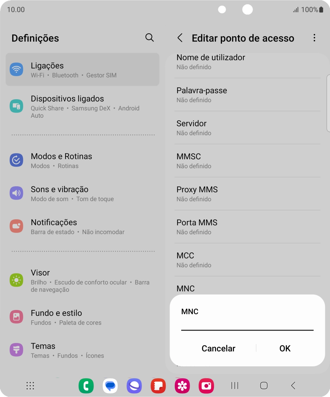 Introduza 01 e prima OK.