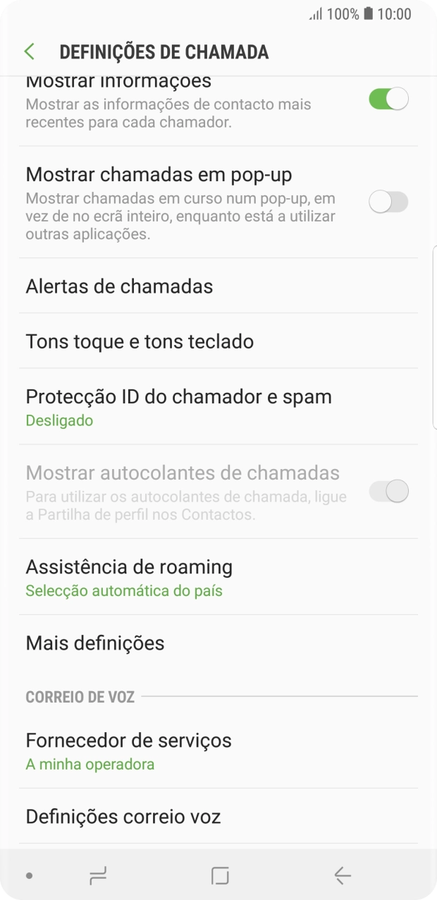Prima Definições correio voz.