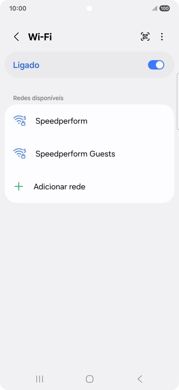 Prima o ícone de menu.