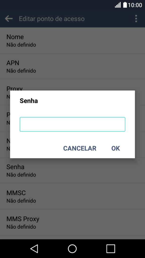Introduza vodafone e prima OK.